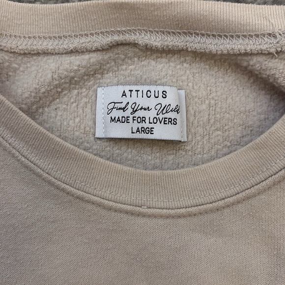 Atticus Leave Me Wild Sweatshirt, Cream, SZ Large - Picture 6 of 7